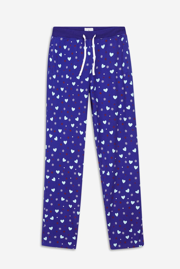 Women's Snow Heart Printed Pyjamas