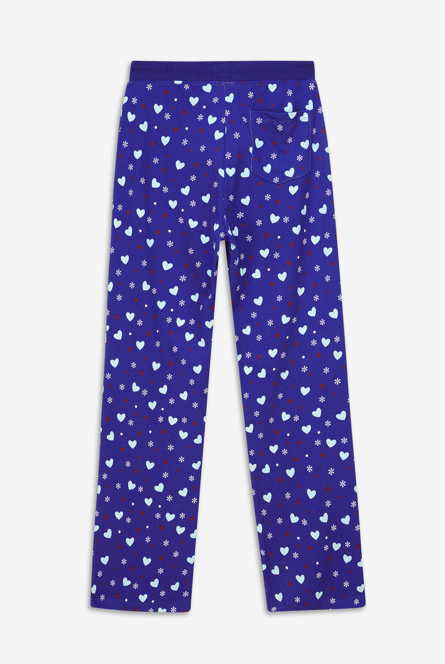 Women's Snow Heart Printed Pyjamas