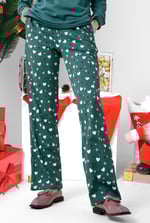 Women's Snow Heart Printed Pyjamas