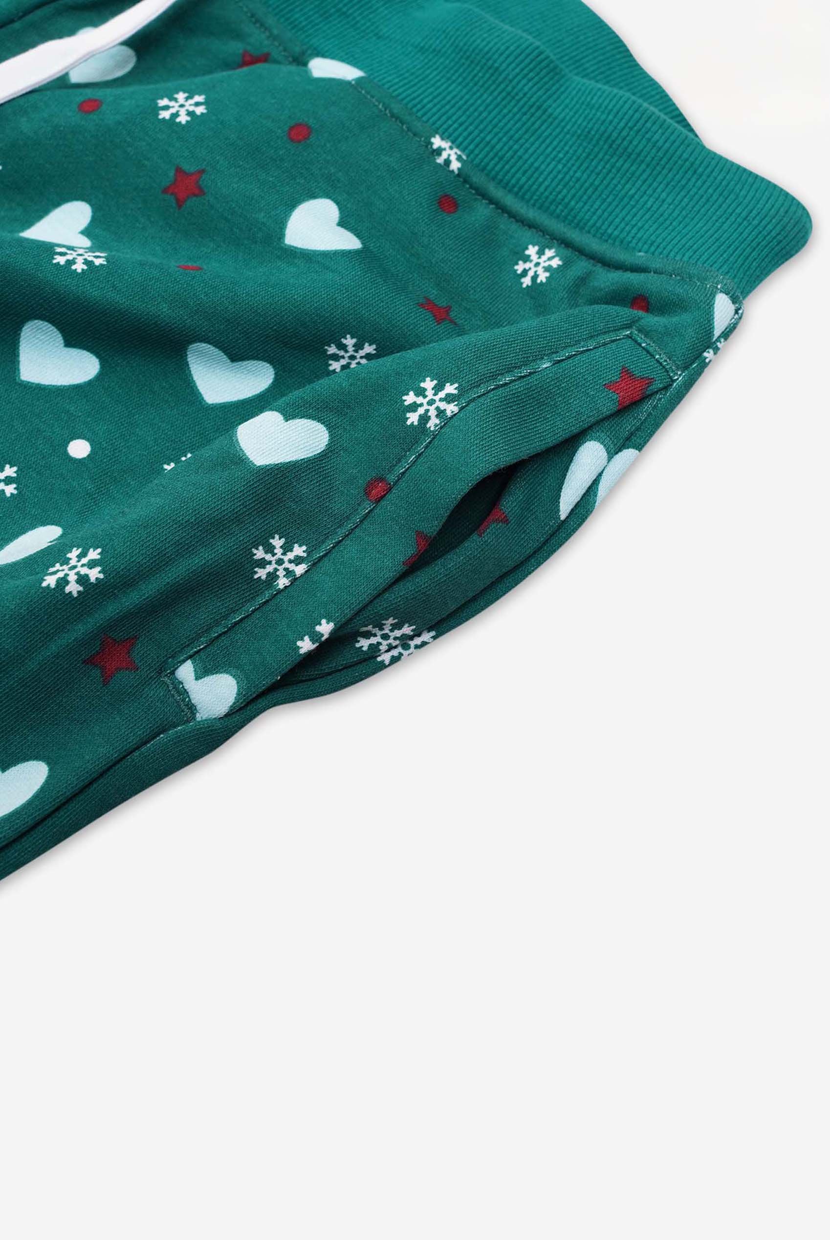 Women's Snow Heart Printed Pyjamas