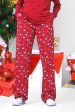 Women's Snow Heart Printed Pyjamas