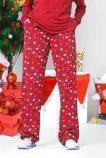Women's Snow Heart Printed Pyjamas