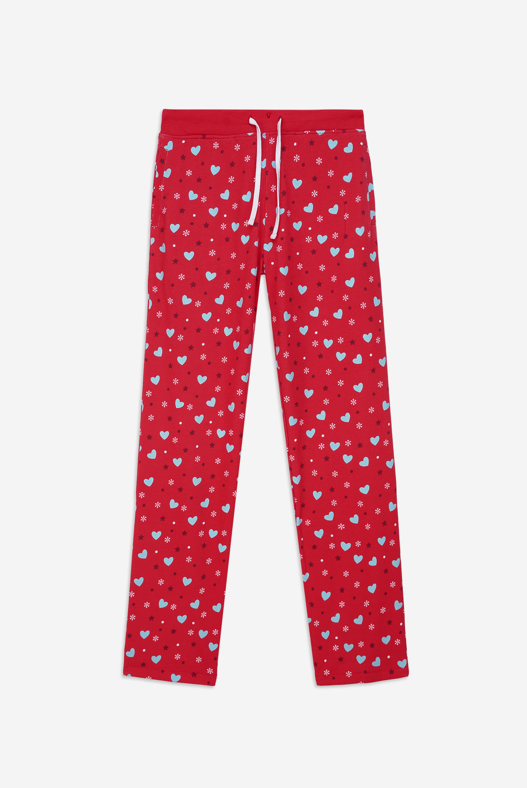 Women's Snow Heart Printed Pyjamas
