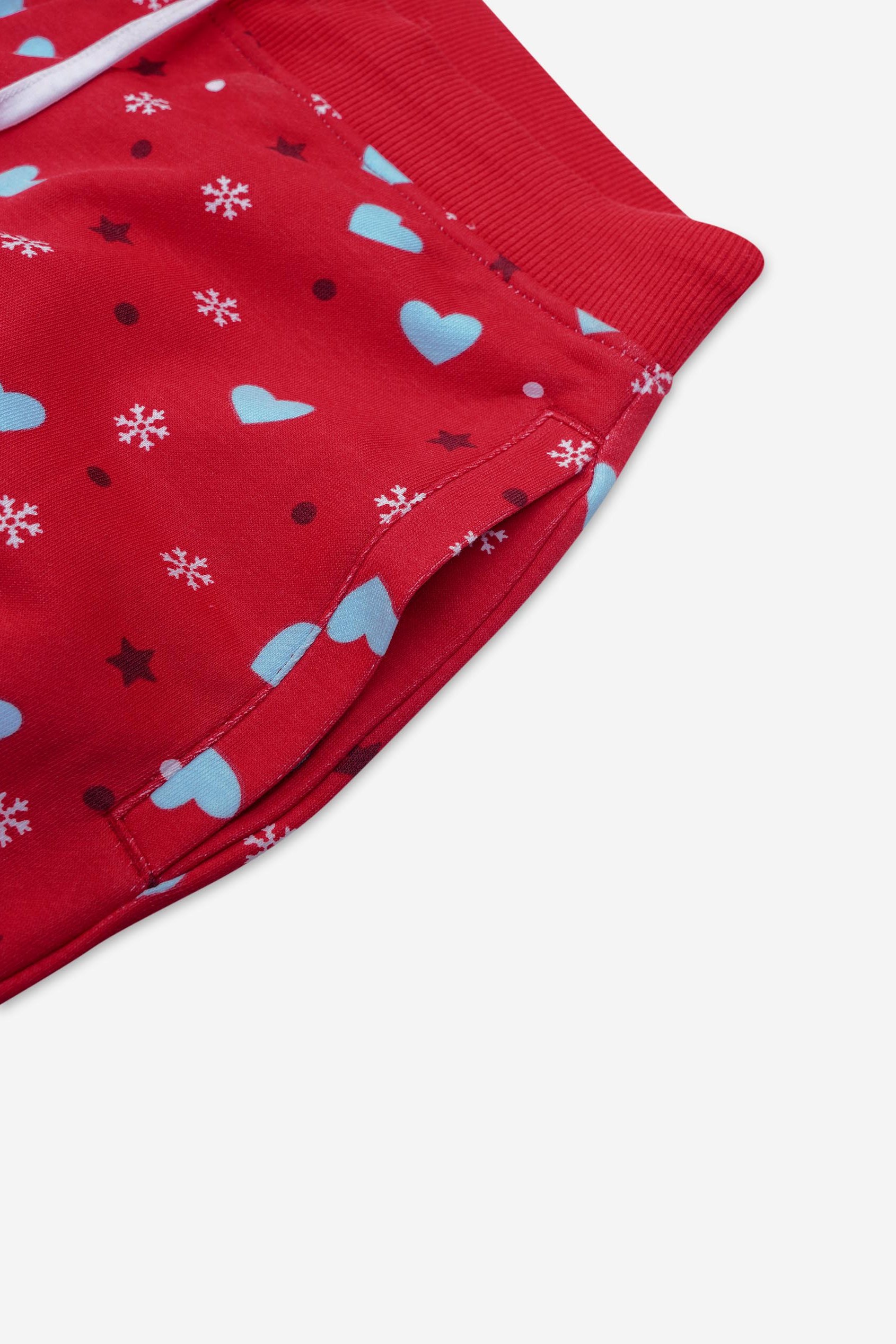 Women's Snow Heart Printed Pyjamas