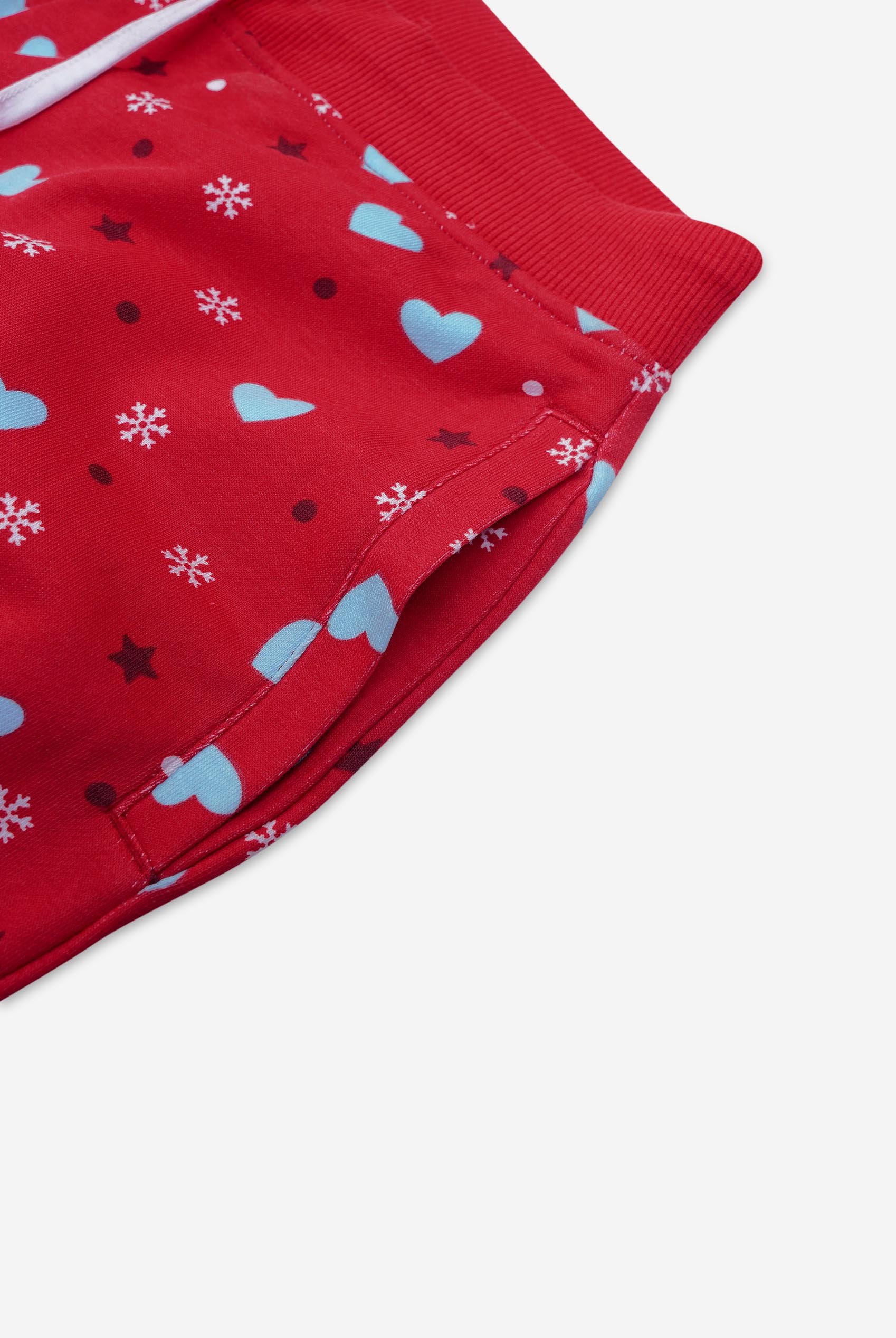 Women's Snow Heart Printed Pyjamas