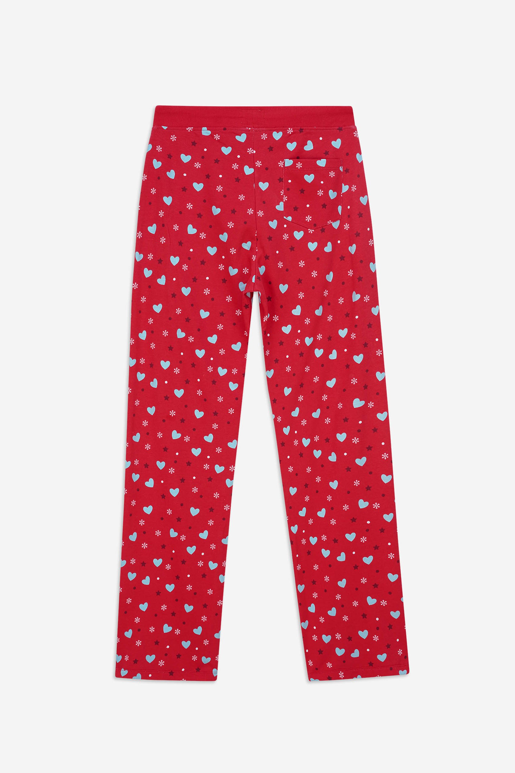 Women's Snow Heart Printed Pyjamas