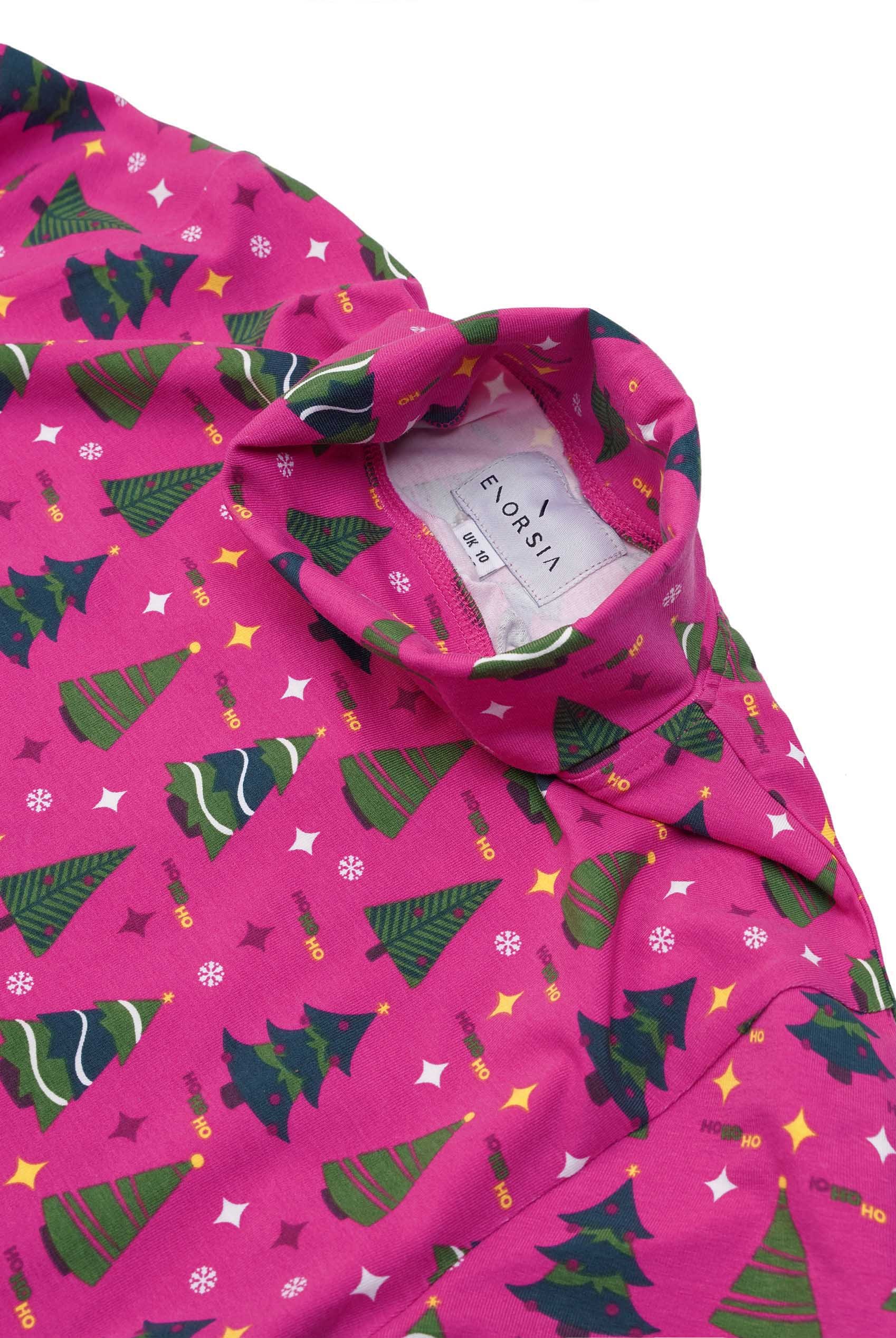 Side Tie Knot Christmas Print Bodycon Dress