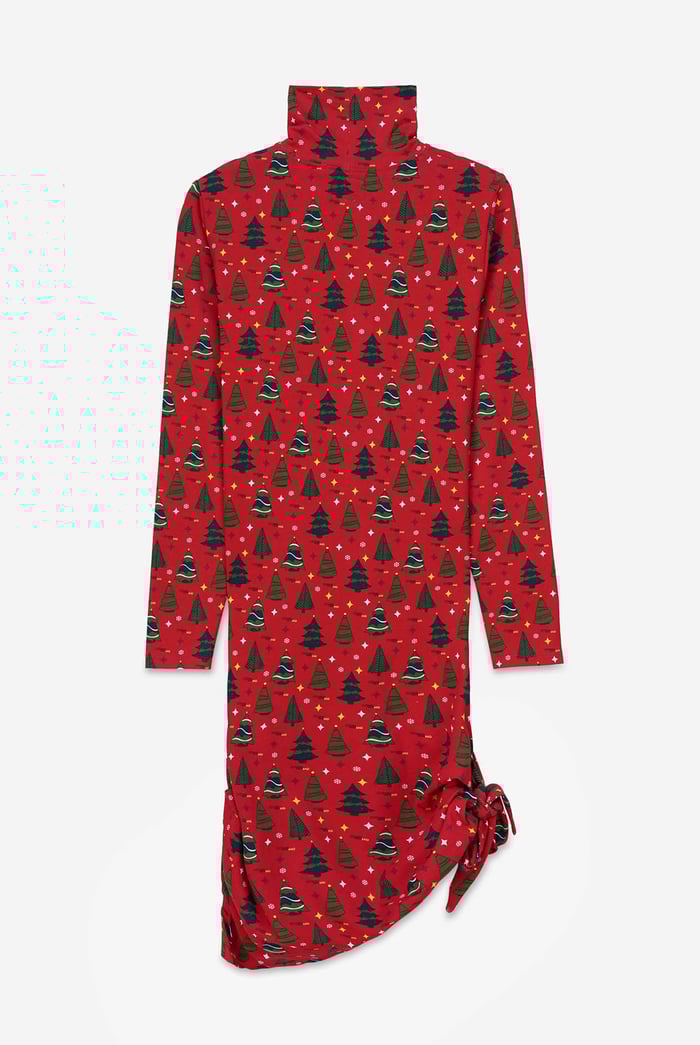Womens Twist Knot Printed Bodycon Dress