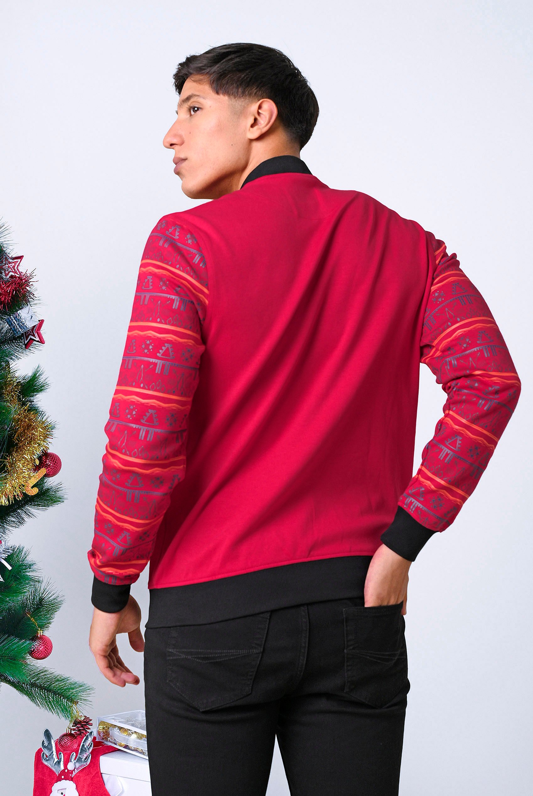 Mens  Zip Through Bomber Jacket