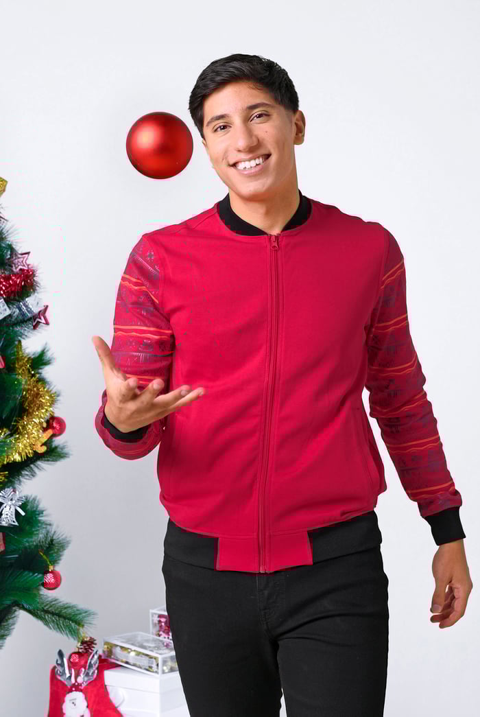 Mens  Zip Through Bomber Jacket