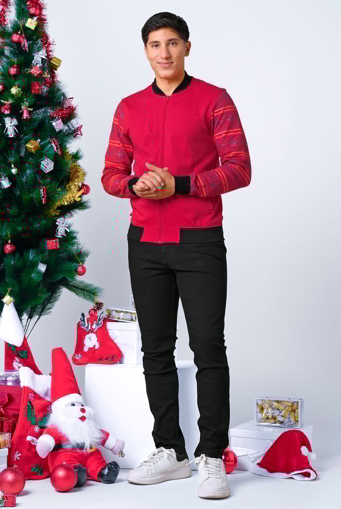 Mens  Zip Through Bomber Jacket