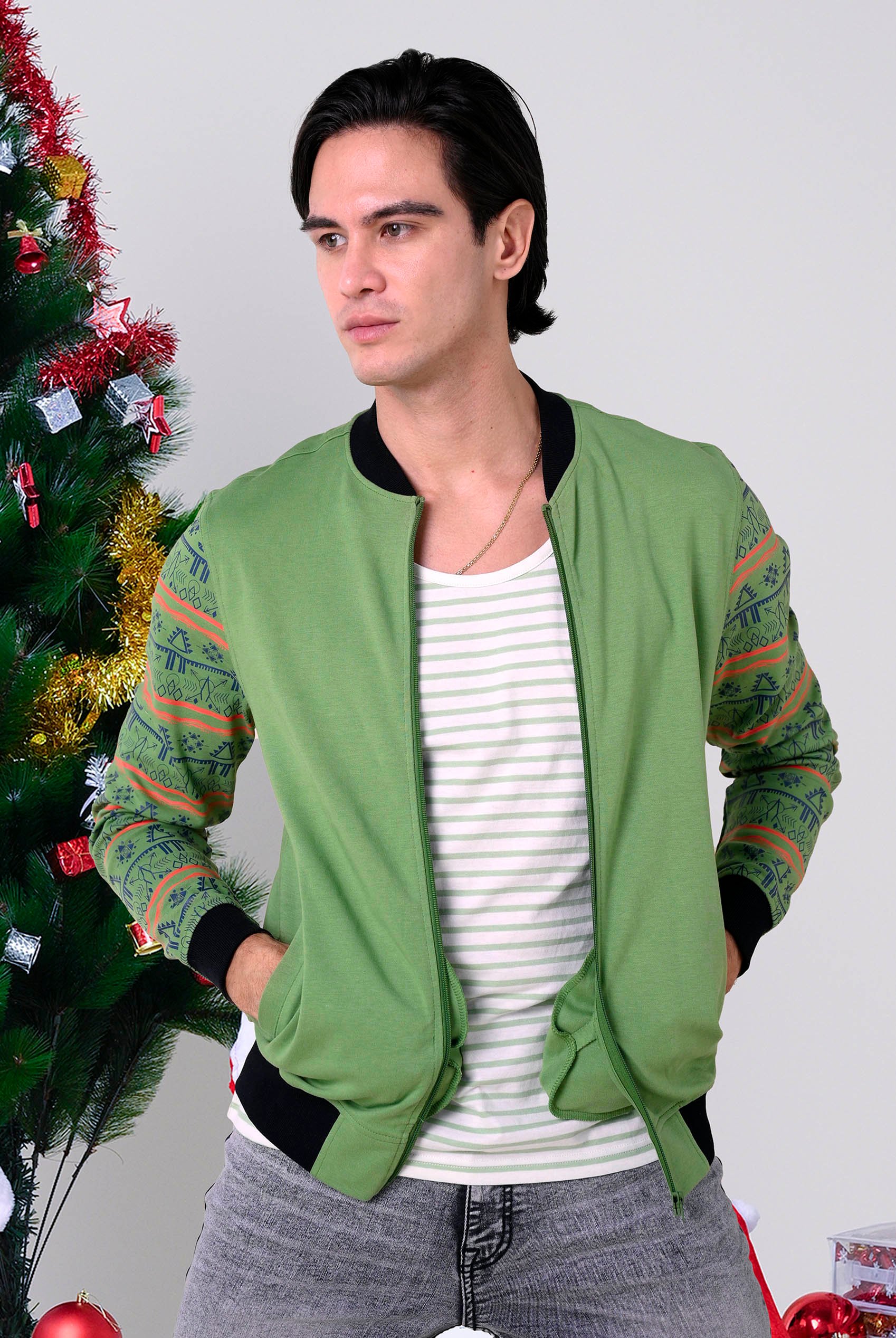 Mens Zip up Bomber Jacket