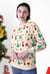 Womens Christmas Tree Printed Sweatshirt