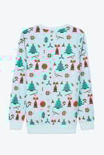 Womens Christmas Print Crew Neck Sweatshirt