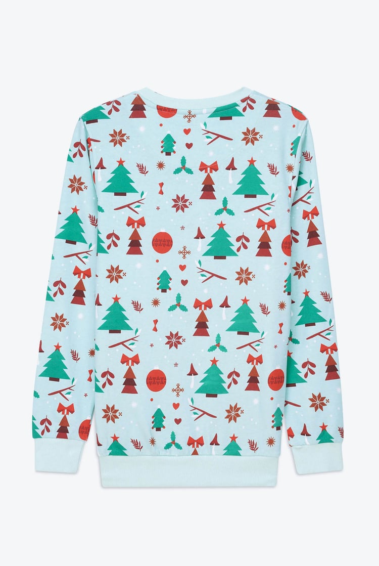 Womens Christmas Print Crew Neck Sweatshirt