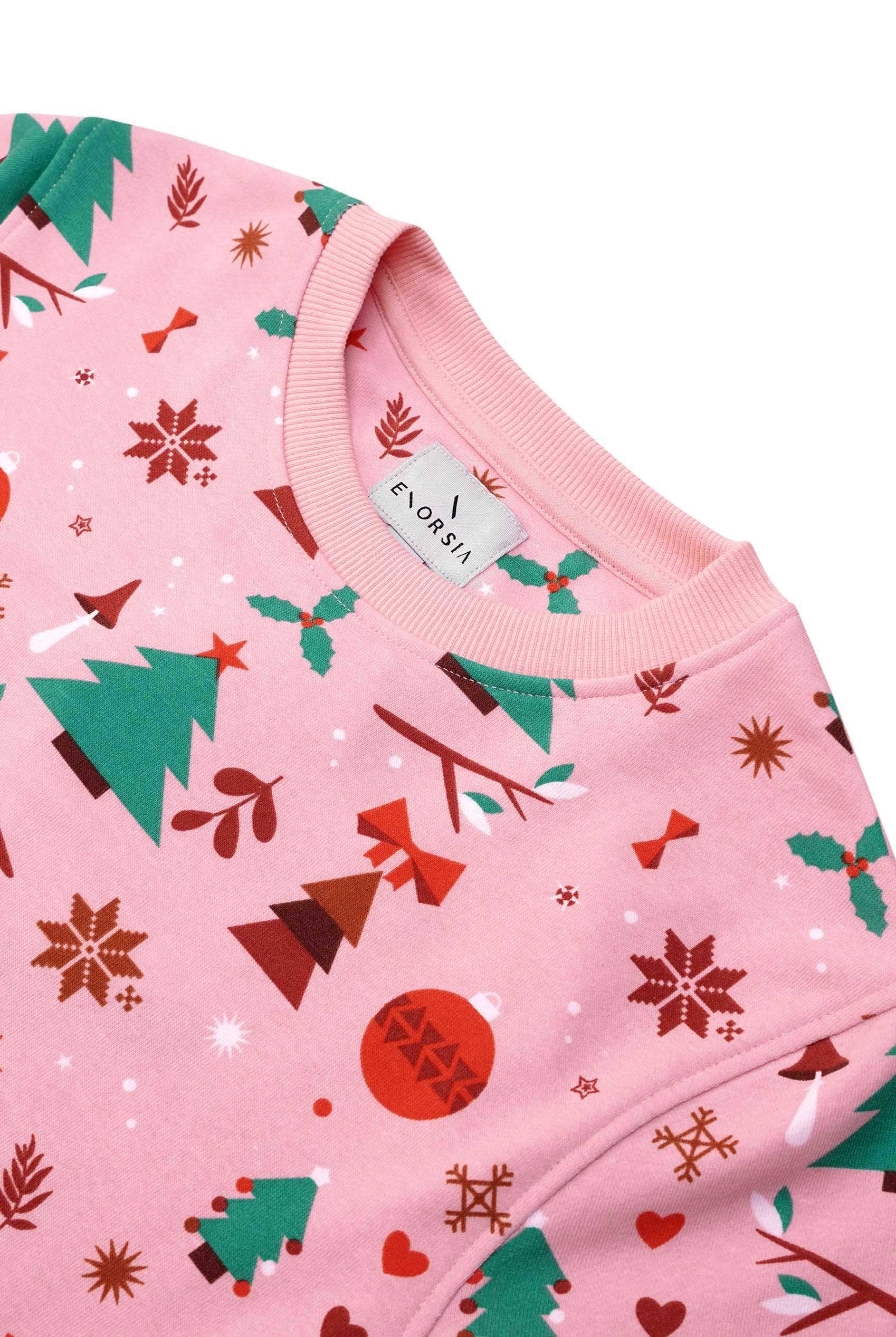 Womens Christmas Print Crew Neck Sweatshirt