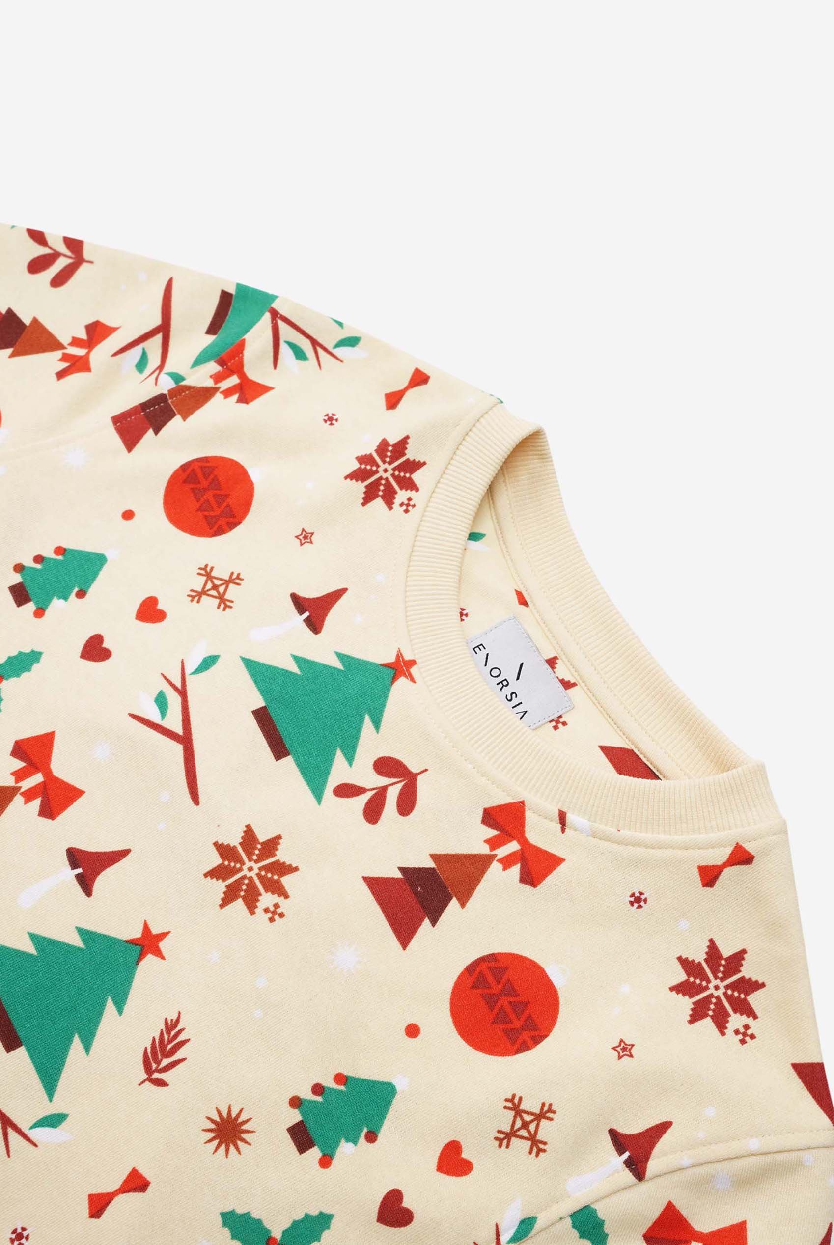 Womens Christmas Print Crew Neck Sweatshirt