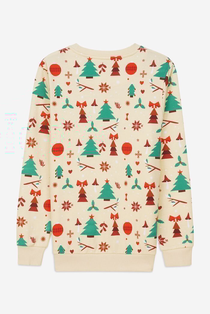 Womens Christmas Print Crew Neck Sweatshirt