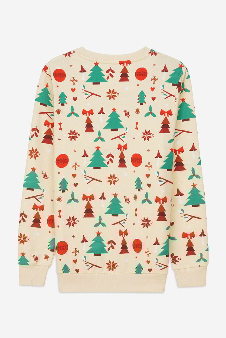 Womens Christmas Print Crew Neck Sweatshirt