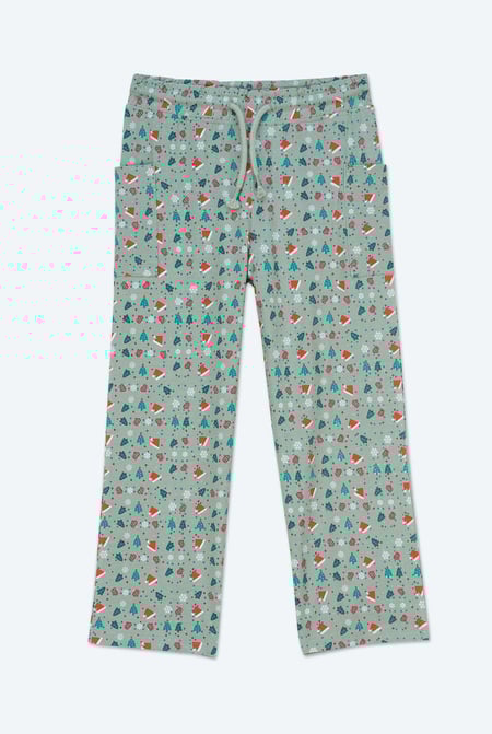 Girls Green Christmas Pyjama Bottoms (12/18mths-7yrs)
