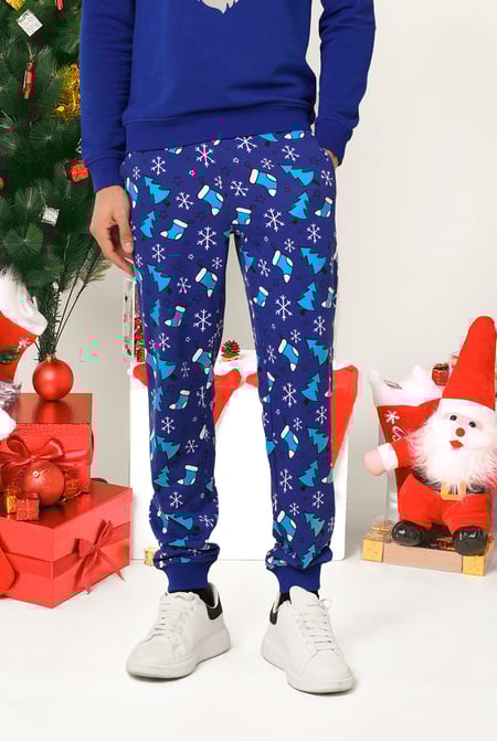 Christmas Mens Blue Pyjama Bottoms