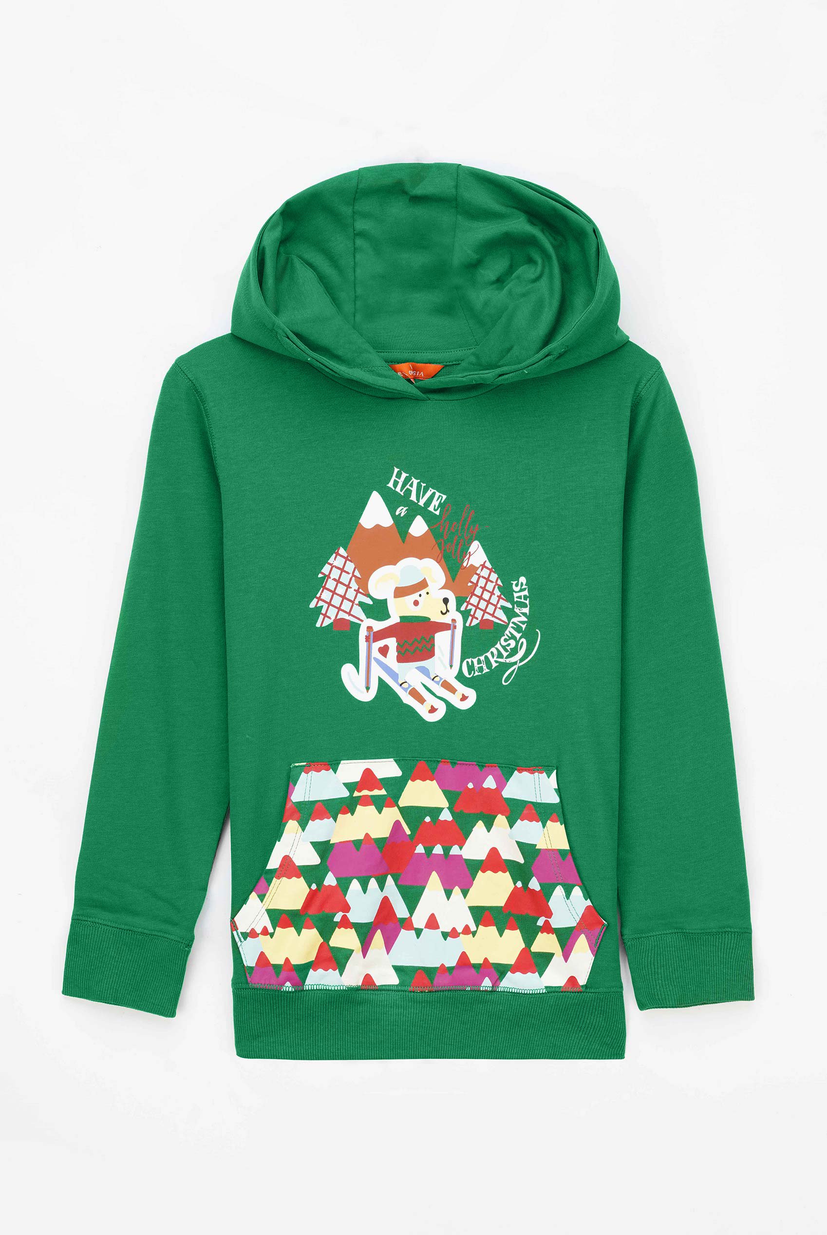Boys Christmas Ice Skating Print Hoodie (12/18mths-7yrs)