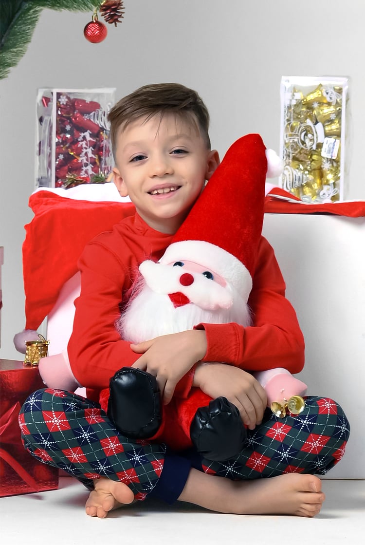 Boys Christmas Ice Skating Print Hoodie (12/18mths-7yrs)