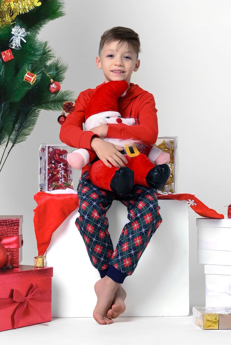 Boys Christmas Ice Skating Print Hoodie (12/18mths-7yrs)