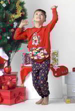 Boys Christmas Ice Skating Print Hoodie (12/18mths-7yrs)