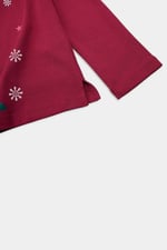 Womens Festive Half Zip Top