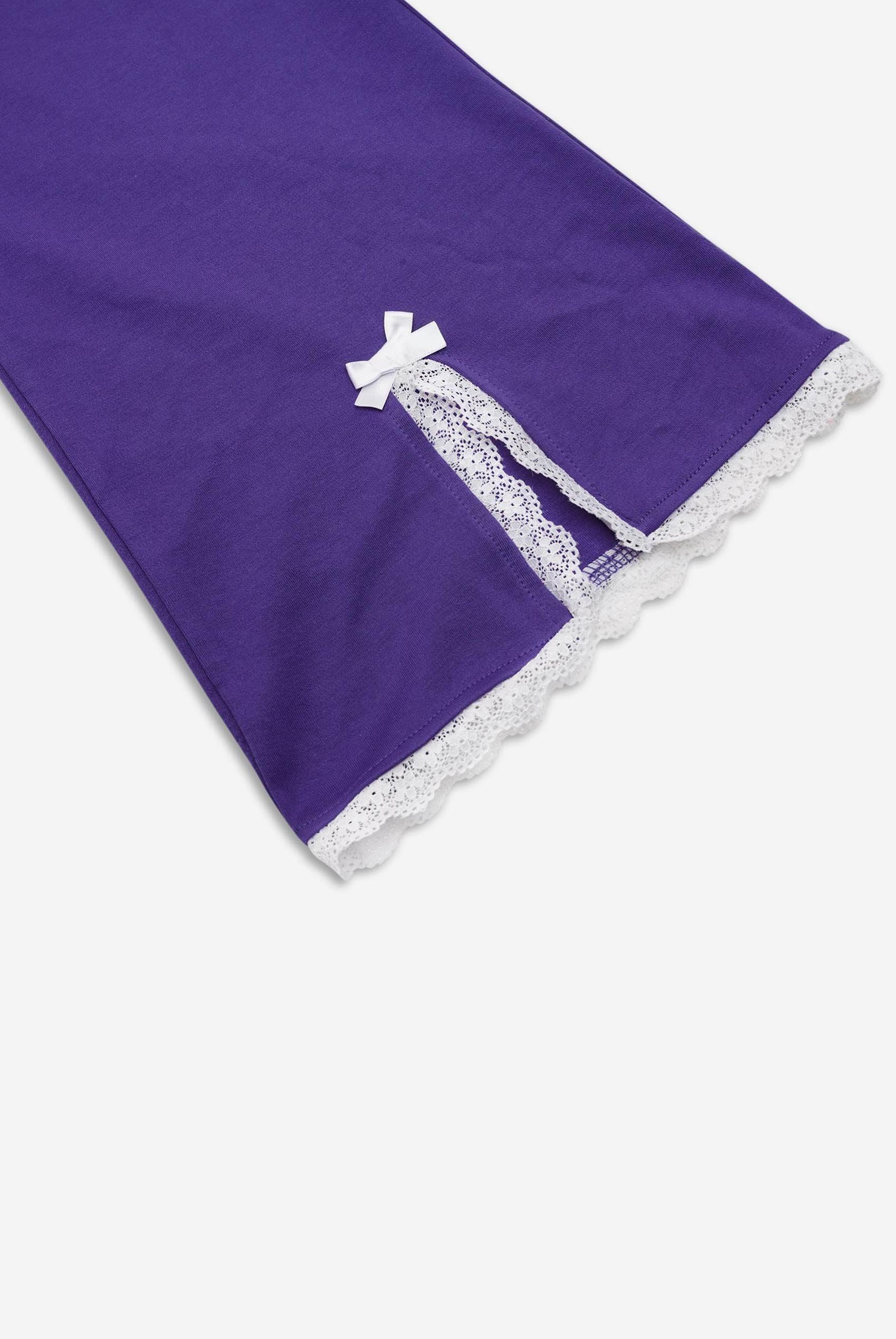 Womens Lace Insert Hem Christmas Trouser