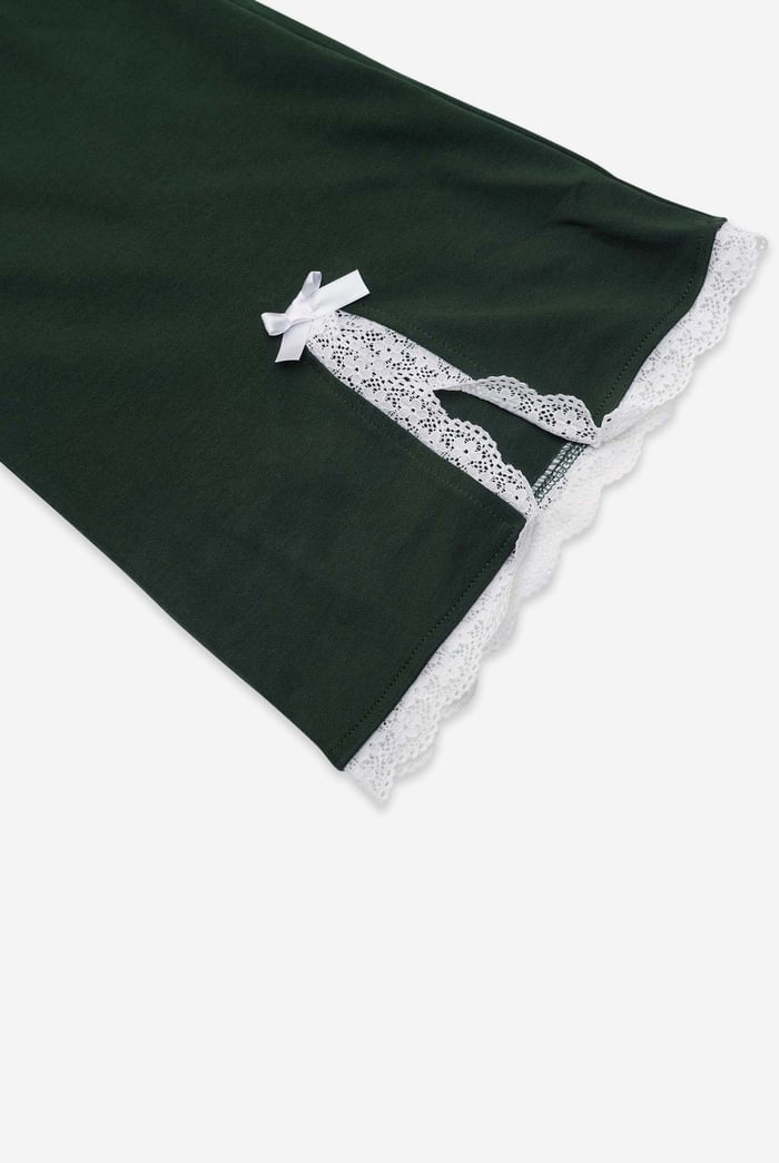 Womens Lace Insert Hem Christmas Trouser