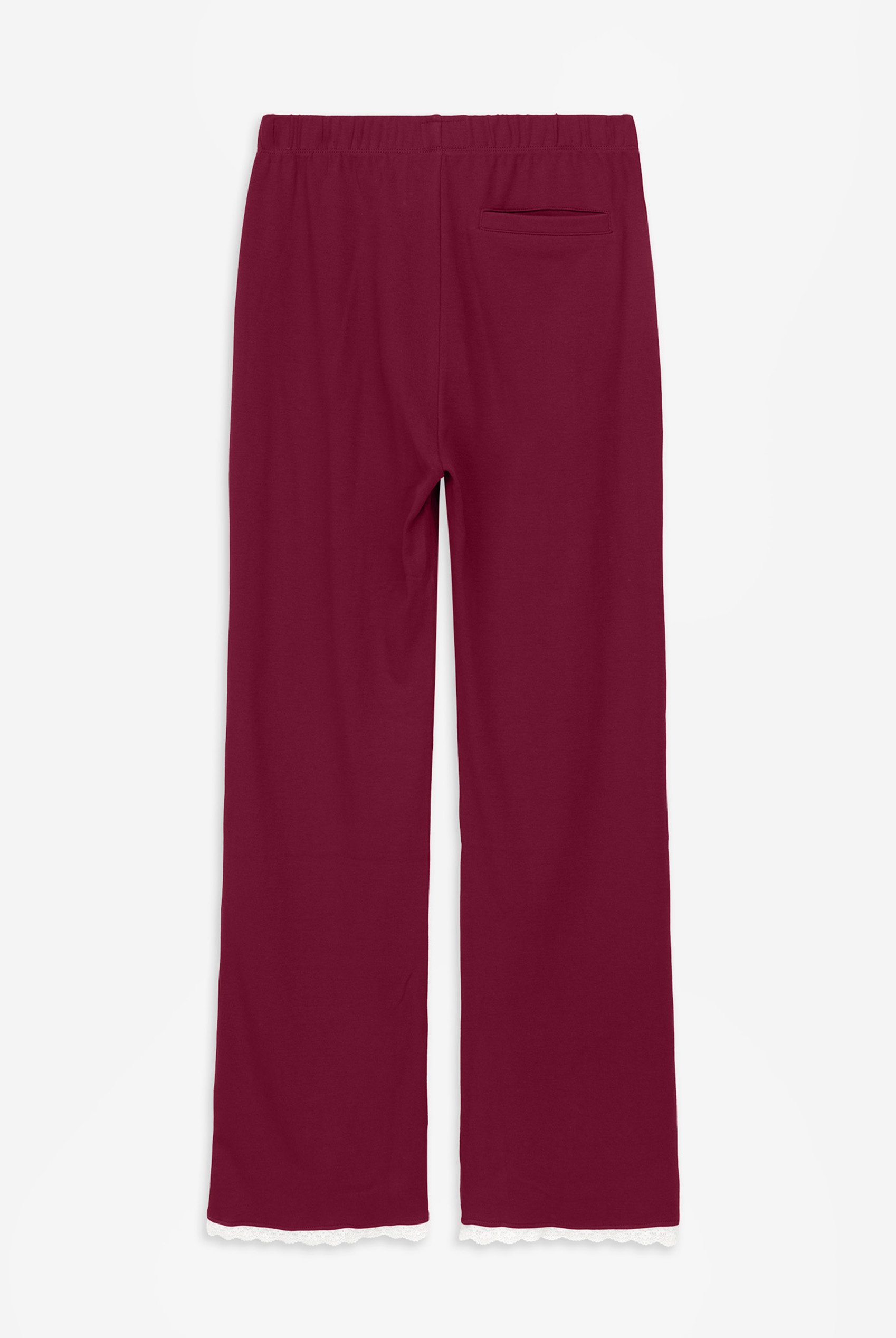 Womens Lace Insert Hem Christmas Trouser