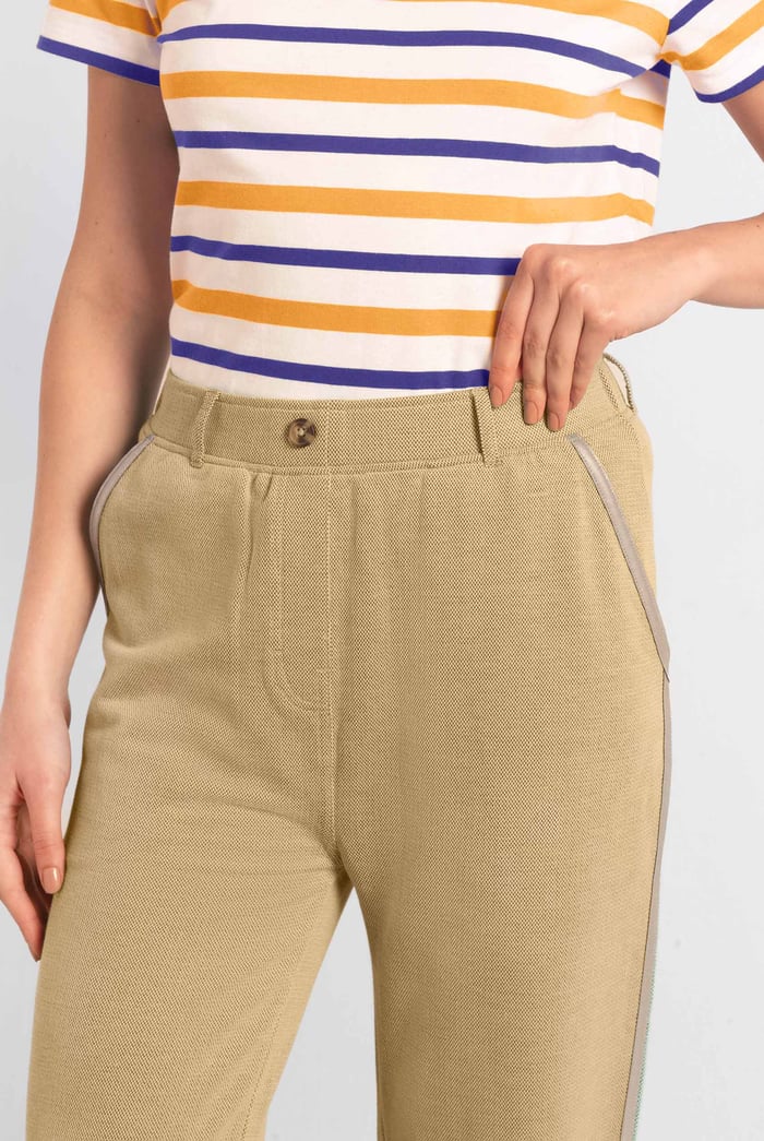 Design Terry Trousers With Reflective Tape Detailing