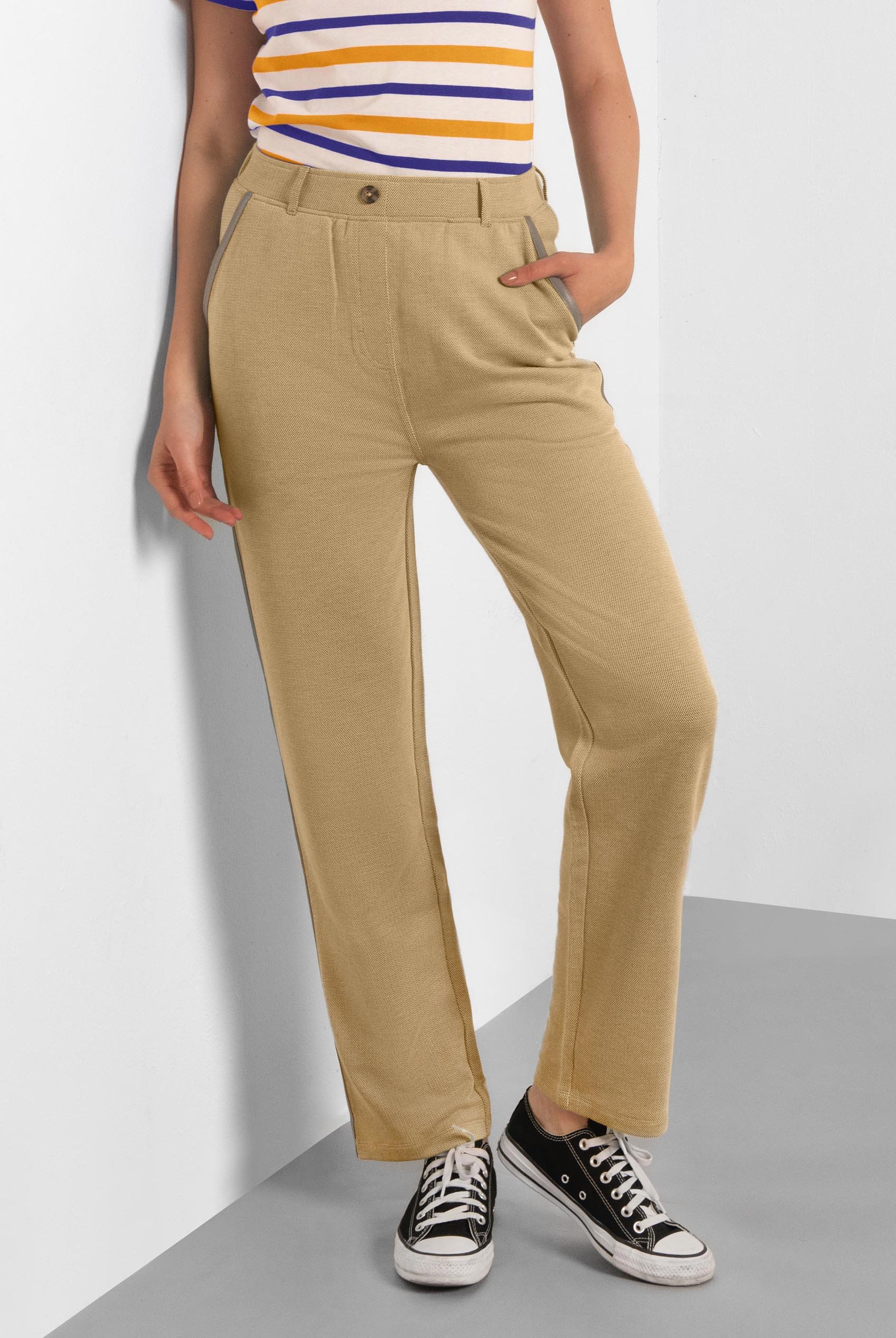 Design Terry Trousers With Reflective Tape Detailing