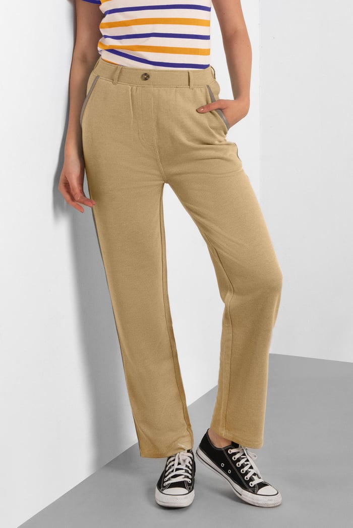 Design Terry Trousers With Reflective Tape Detailing