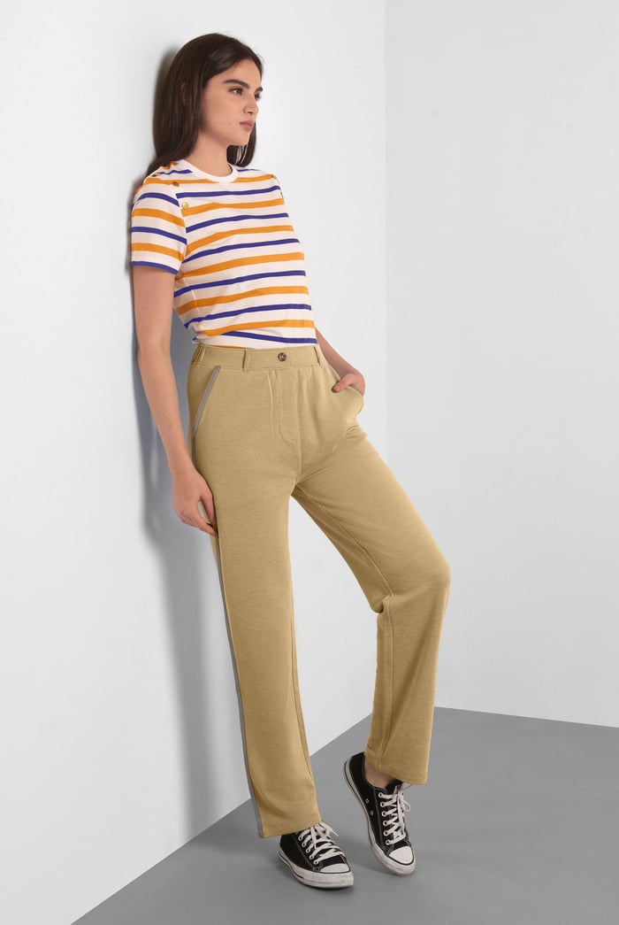 Design Terry Trousers With Reflective Tape Detailing