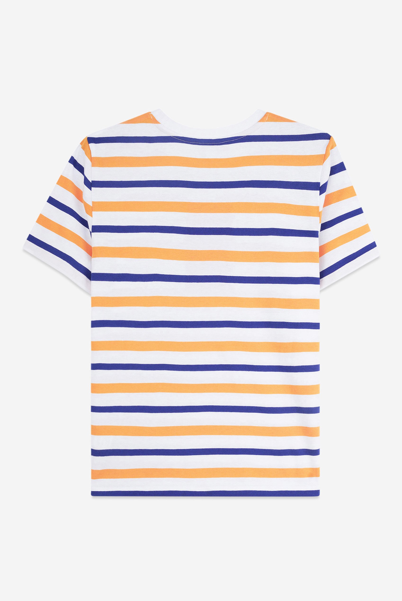 Womens Button Details Stripe T-Shirt