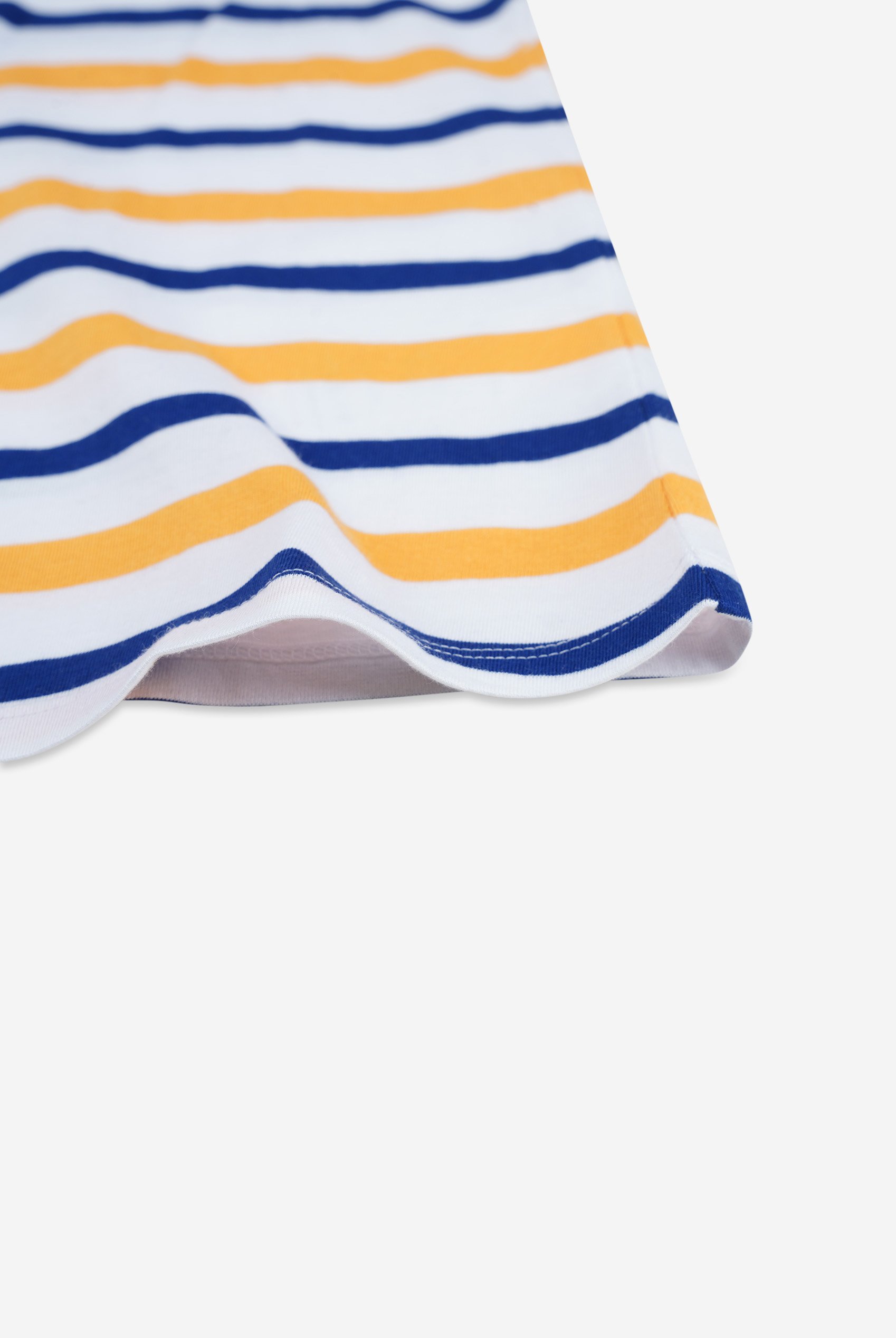 Womens Button Details Stripe T-Shirt