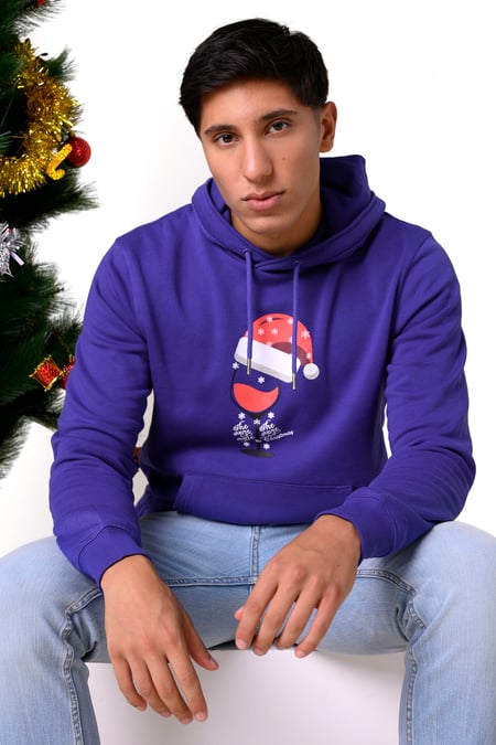 Mens Green Christmas Graphic Hoodie