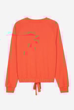 Women’s Santa Hat Tie-Front Christmas Pullover