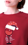 Women’s Santa Hat Tie-Front Christmas Pullover