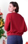 Women’s Santa Hat Tie-Front Christmas Pullover
