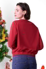 Women’s Santa Hat Tie-Front Christmas Pullover