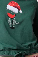 Women’s Santa Hat Tie-Front Christmas Pullover