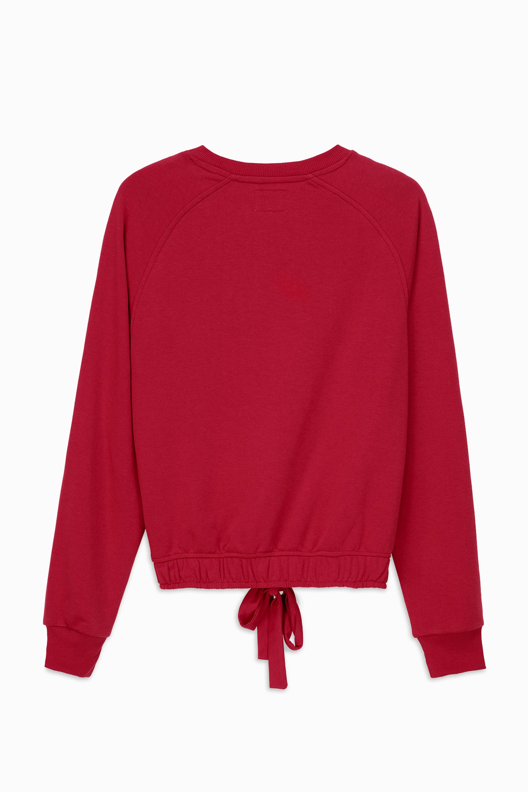 Women’s Santa Hat Tie-Front Christmas Pullover