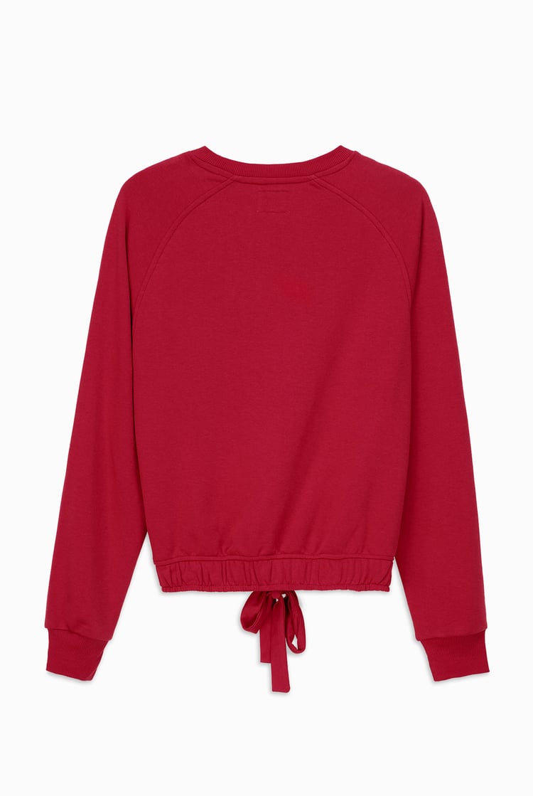 Women’s Santa Hat Tie-Front Christmas Pullover