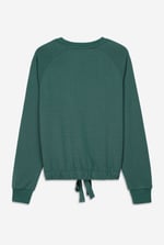 Women’s Santa Hat Tie-Front Christmas Pullover