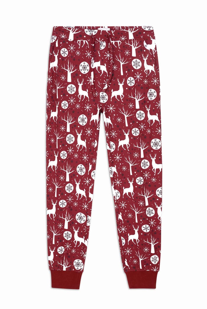 Womens Festive Print Joggers