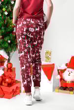 Womens Festive Print Joggers
